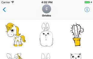 Cute Cat Doodle Stickers screenshot 1
