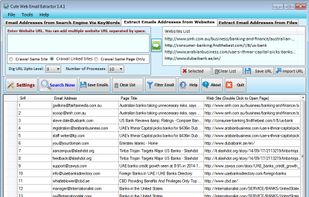 Cute Web Email Extractor screenshot 1