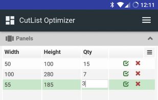 CutList Optimizer screenshot 1