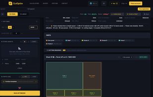 app's cutplan view after optimisation
