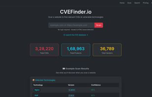CVEFinder Home Page