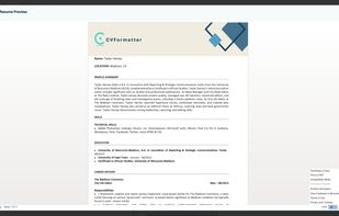 Preview the formatted result online before exporting in Word or PDF. 
