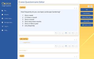 Quick and easy online questionnaire editor