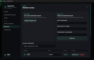 User Admin Panel