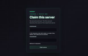Claim your server