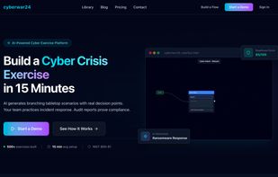Describe a cyber incident in one sentence and AI builds a branching tabletop exercise in about 15 minutes.