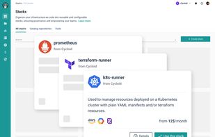 Self-service catalog to deploy your services