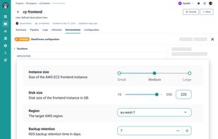Easy to use and customizable forms to personalize your deployments