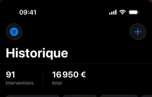 Tout l'historique, au me^me endroit