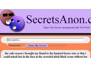 SecretsAnon.com screenshot 1