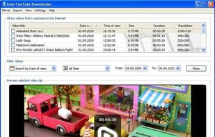 Screenshot of simple view of Auto YouTube Downloader