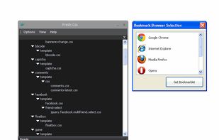 Main interface showing bookmarklet creation