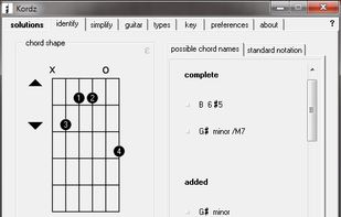 Identify - tells you the name of any chord