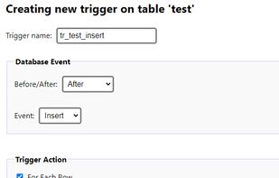 Creating a trigger in D1