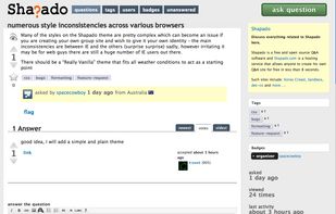 Sample question in Shapado