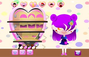 Dress up Lili by changing her hairstyle and color, her eyes, mouth, clothes and fun accessories