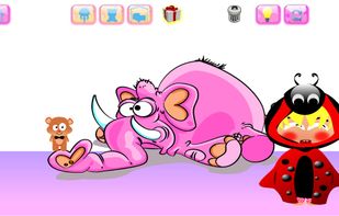 Play fun by removing everything and keep only Lili and her teddy bear.