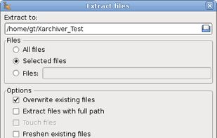 Extract files