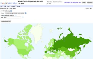 Google Fusion Tables screenshot 1