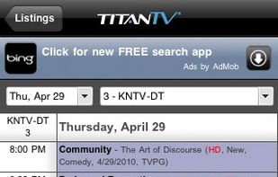 TitanTV screenshot 2