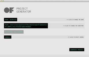 openFrameworks Project Generator