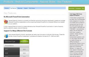 Aspose.Slides for Android Key Features Page