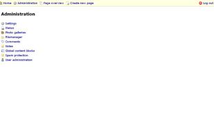 PhpSQLiteCMS screenshot 1