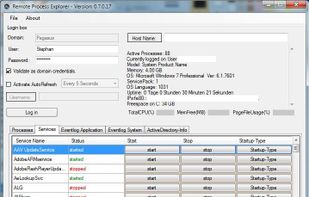 remoteProcessExplorer screenshot 1