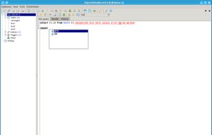 On-the-fly syntax error checking, smart SQL completion.