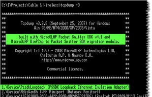 MicroOLAP TCPDUMP screenshot 1
