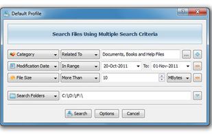 Search using criteria