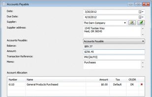 Express Accounts Accounting Software - Accounts Payable