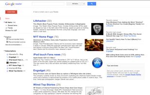 Google Reader screenshot 1