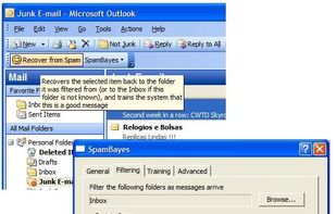 SpamBayes screenshot 1