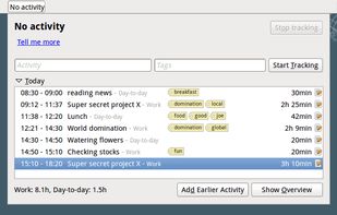 Hamster applet clicked – showing today