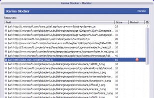 The "monitor" dialog.