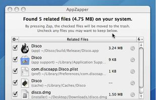 Preview of which files will be deleted