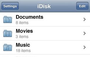 MobileMe - iDisk screenshot 1