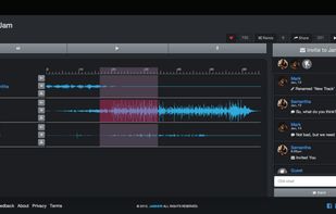 Integrated recording DAW and social activity feed
