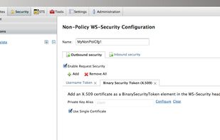 Non-Policy WS-Security configuration