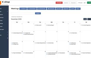 ERP created with DaDaBIK - Calendar View