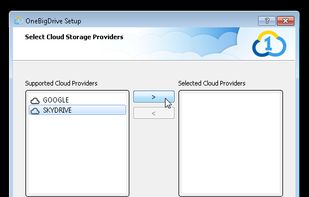 Connect cloud storage services in OneBigDrive
