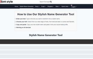 dafont stylish name generator