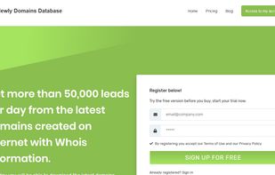 Daily Newly Domains Database screenshot 1