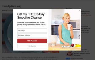 Example of Exit Intent popup