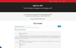 D&D 5e API screenshot 1