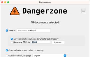 Dangerzone screenshot 1