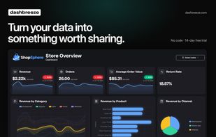 Build customizable KPI dashboards with interactive charts, metrics, tables, and business data visualizations.
