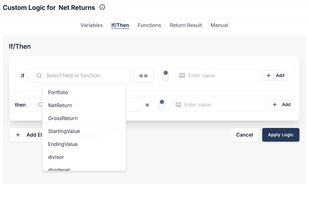 No-code logic builder