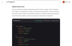 Simple API to push updates